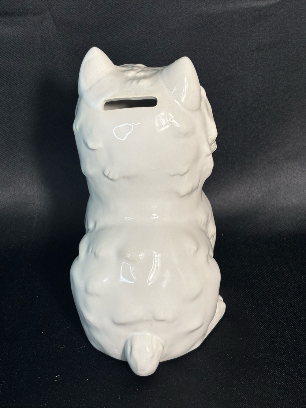 Westie Ceramic Dog Piggy Coin Bank White w/plug & coin slot 8.5” Tall Figural - Picture 5 of 11
